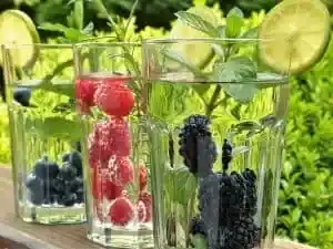Wasser mit Früchten